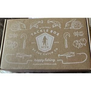 Mystery Tackle Box BASS By Catch Co Fishing Kit Measuring Tape In Box NWOT